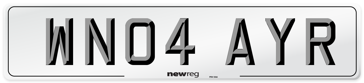 WN04 AYR Number Plate from New Reg